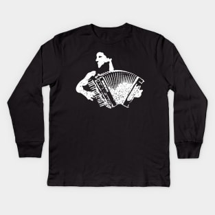 Accordion Player Kids Long Sleeve T-Shirt